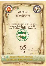 Okolicznościowy Dyplom Jubileuszowy Koła, dla tych, którzy poświęcają swój czas dla nas wszystkich...