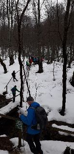 było przejście przez strumyk...