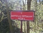 Rezerwat Mójka - tablica informacyjna przy wyjściu na trasę