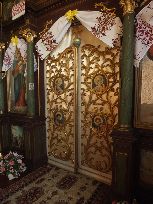 Szczawne - cerkiew Zaśnięcia Bogarodzicy - Carskie wrota