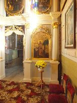 patron cerkwi św. Onufry przyjmujący Najświętszy Sakrament