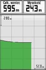 przewyższenie - uwzględnia wyjście na wieżę